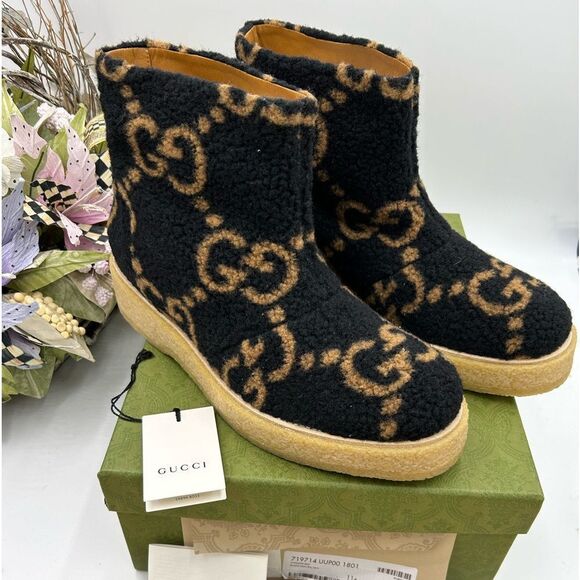 Gucci Other - Men, Gucci, jumbo logo GG wool boots size 11.5!made in Italy